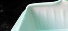 18" x 14-5/8" x 7-1/2" Ceramic soap dish