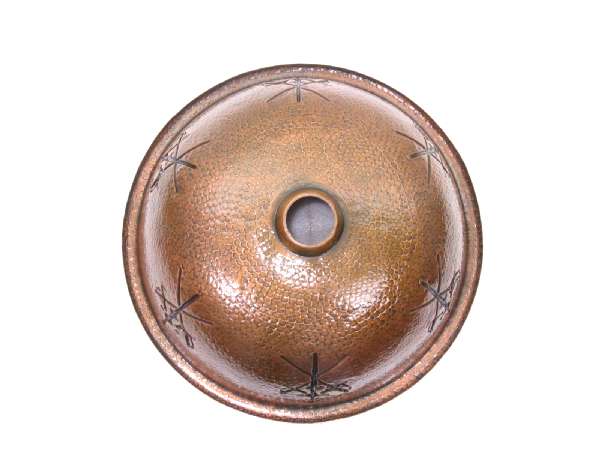 Mexican Style Hand Hammered and handcraft Round Zuro Bathroom Copper Sink