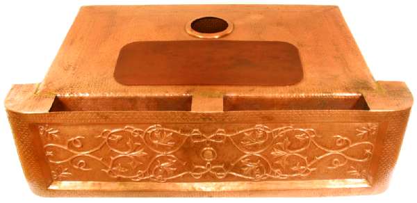 Apron Hammered Kitchen Copper Sink