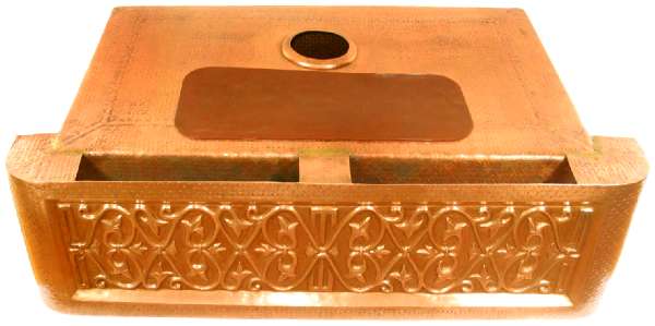 Apron Hammered Kitchen Copper Sink