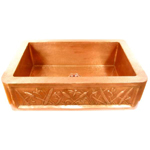 Hand hammered mexican style copper sinks-